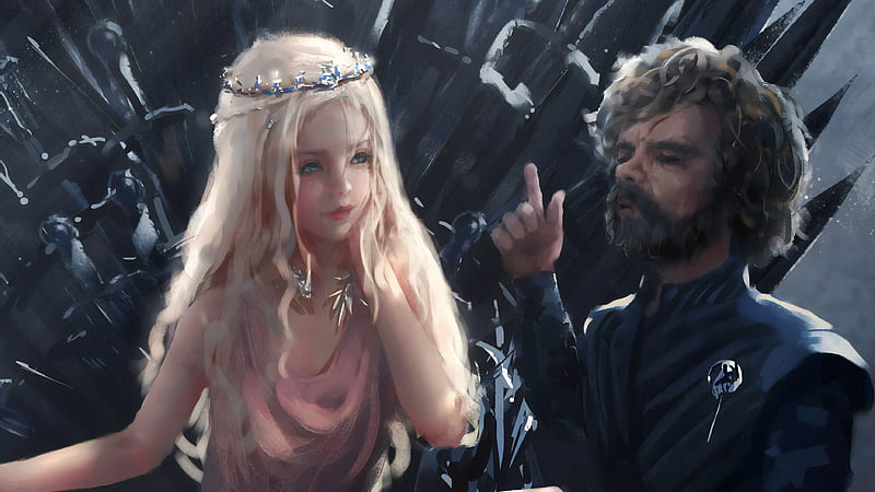 Daenerys And Tyrion, daenerys-targaryen, tyrion-lannister, game-of-thrones-season-8, game-of-thrones, tv-shows, HD wallpaper