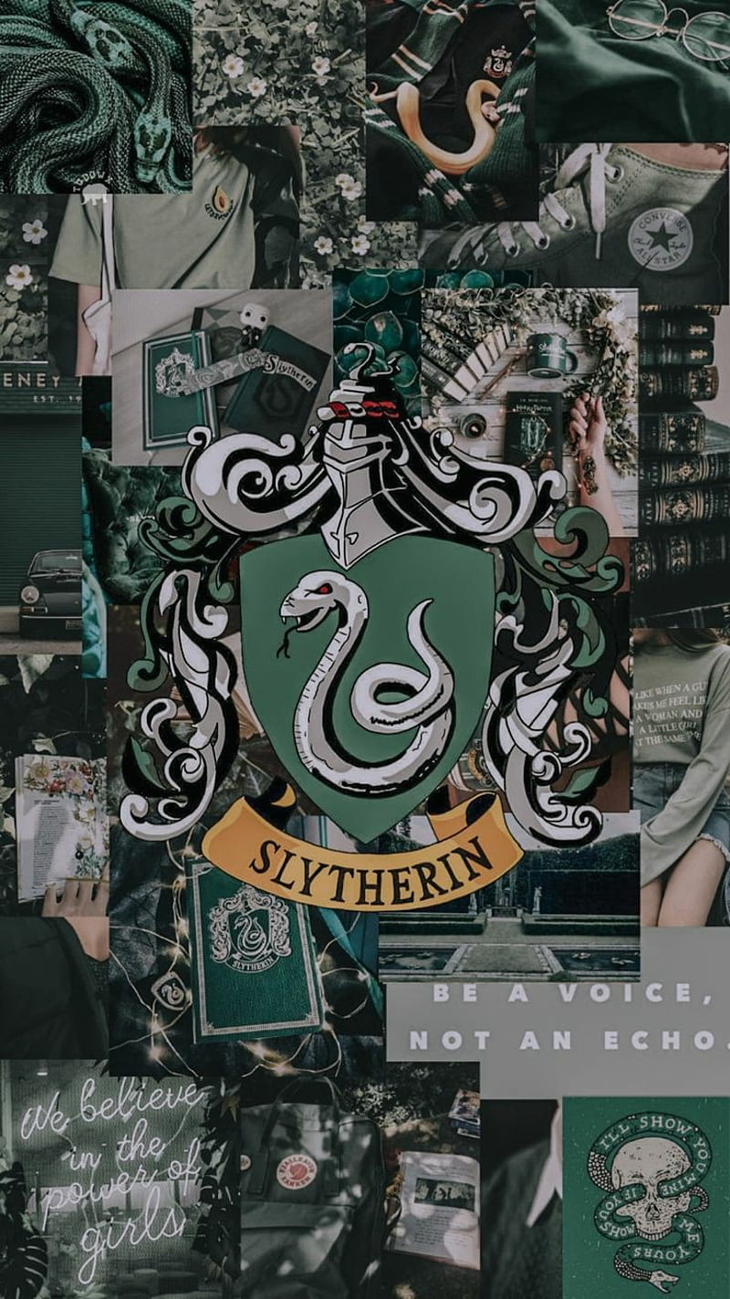 Slytherin , harry potter, hogwarts, hp, snake, HD phone wallpaper