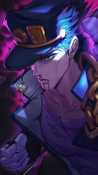 1) Jotaro Kujo [JoJo's Bizarre Adventure: Stardust Crusaders] (2250x4000):  Animewallpaper