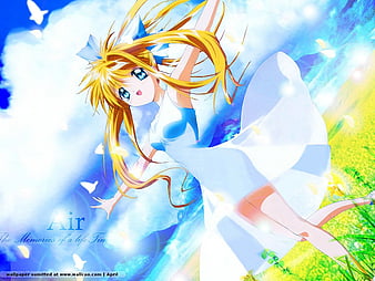 Air tv anime air awesome bonito anime girl blue sky HD wallpaper   Peakpx
