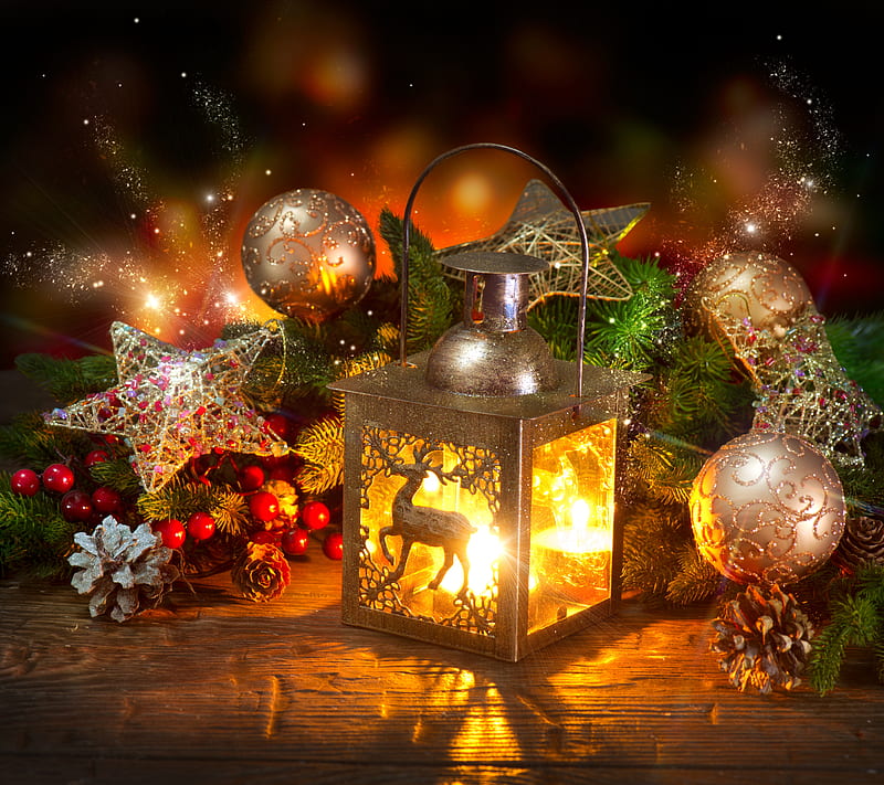 Christmas, decoration, lantern, new year, night, HD wallpaper | Peakpx