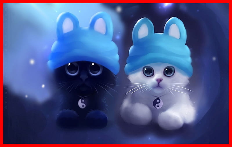 Cute Anime Animals, Cute Anime Kitten, HD wallpaper