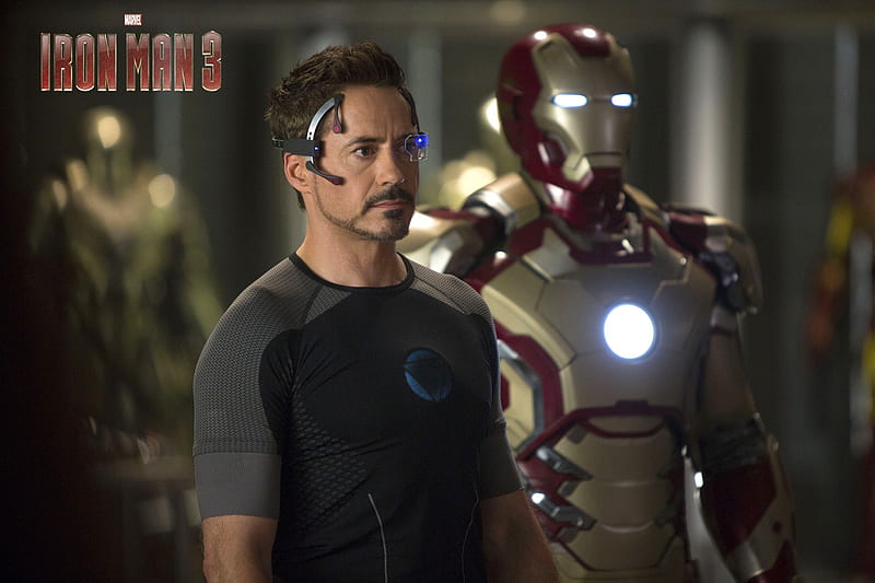 Tony with the new suit., marvel, iron man, ironman, iron man 3, tony stark, HD wallpaper
