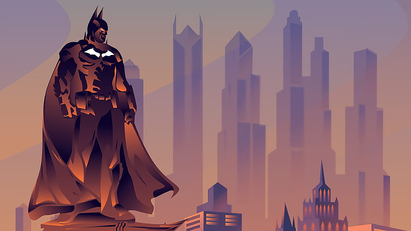 Batman 2020 City, batman, superheroes, artwork, artist, HD wallpaper