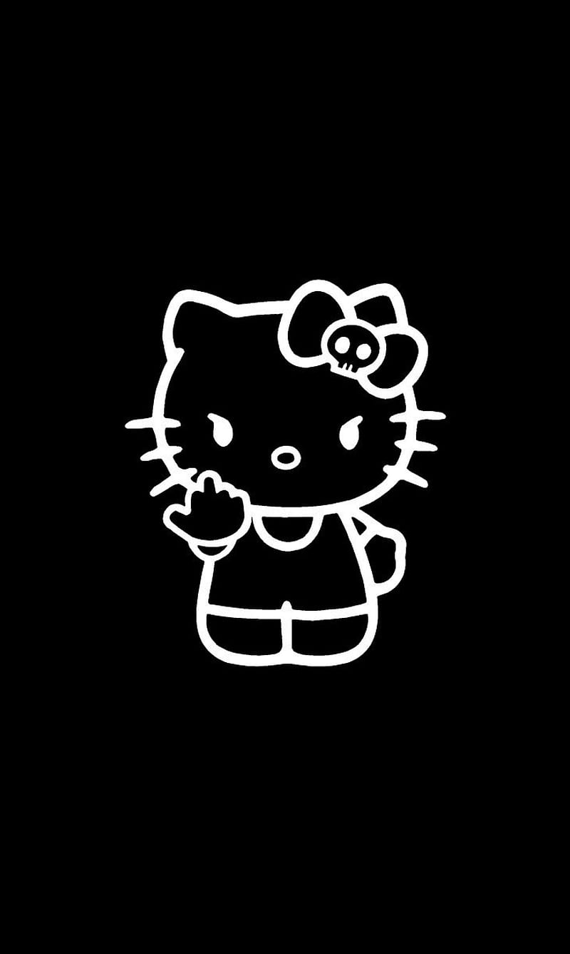 Dark kitty, dont, hello, touch, venom, HD phone wallpaper | Peakpx
