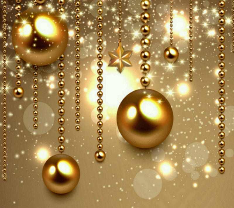 gold decoration, christmas decoration, gold bauble, merry christmas, xmas, HD wallpaper