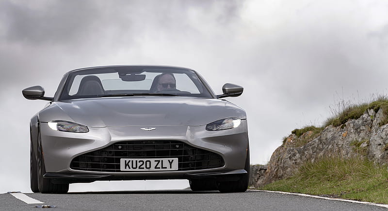2021 Aston Martin Vantage Roadster (Color: Spirit Silver) - Front , car, HD wallpaper 2021 Aston Martin Vantage Roadster (Color: Spirit Silver) - Front , car, HD wallpaper