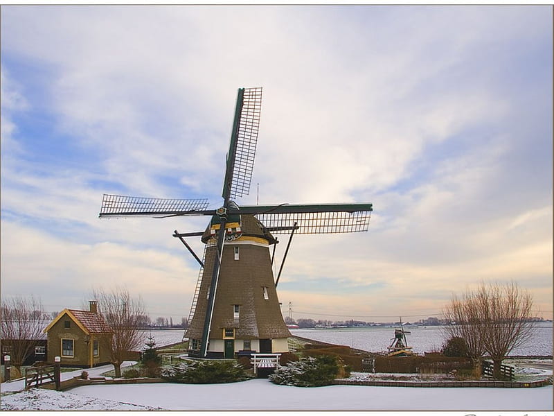 holland, molen in holland, hollandse molen, molen, HD wallpaper