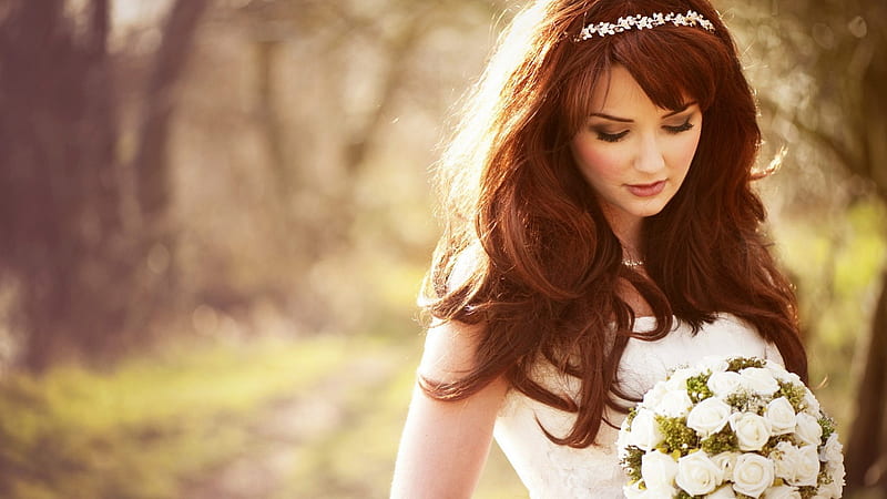 Beautiful Bride Redhead Bride Bonito Woman Graphy Girl Bouquet Beauty Hd Wallpaper Peakpx 5566