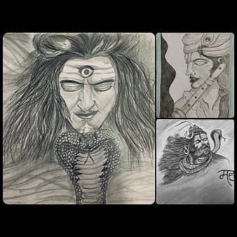 Shiva Sketch  Shiva sketch Cute easy drawings Easy drawings