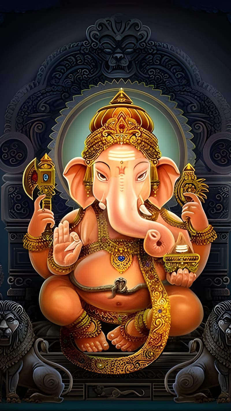 God Ganesh , Dark Background, lord, god, HD phone wallpaper