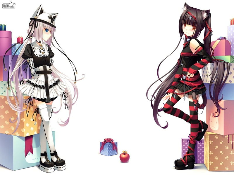 Chocola Et Vanilla - Chocolate And Vanilla Anime Girls Transparent PNG -  1600x1106 - Free Download on NicePNG