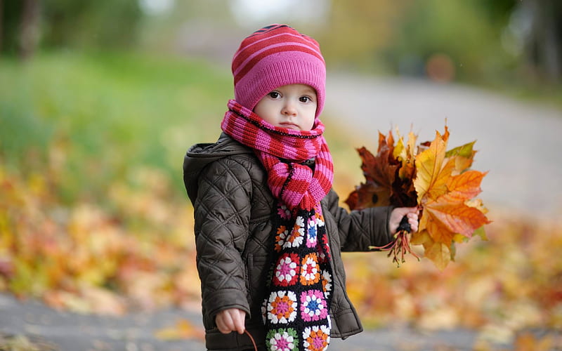 Autumn-Cute Baby graphy, HD wallpaper