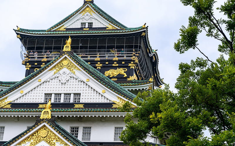 Osaka Castle, Osaka, japanese temple, japanese architecture style, old castle, japan, HD wallpaper