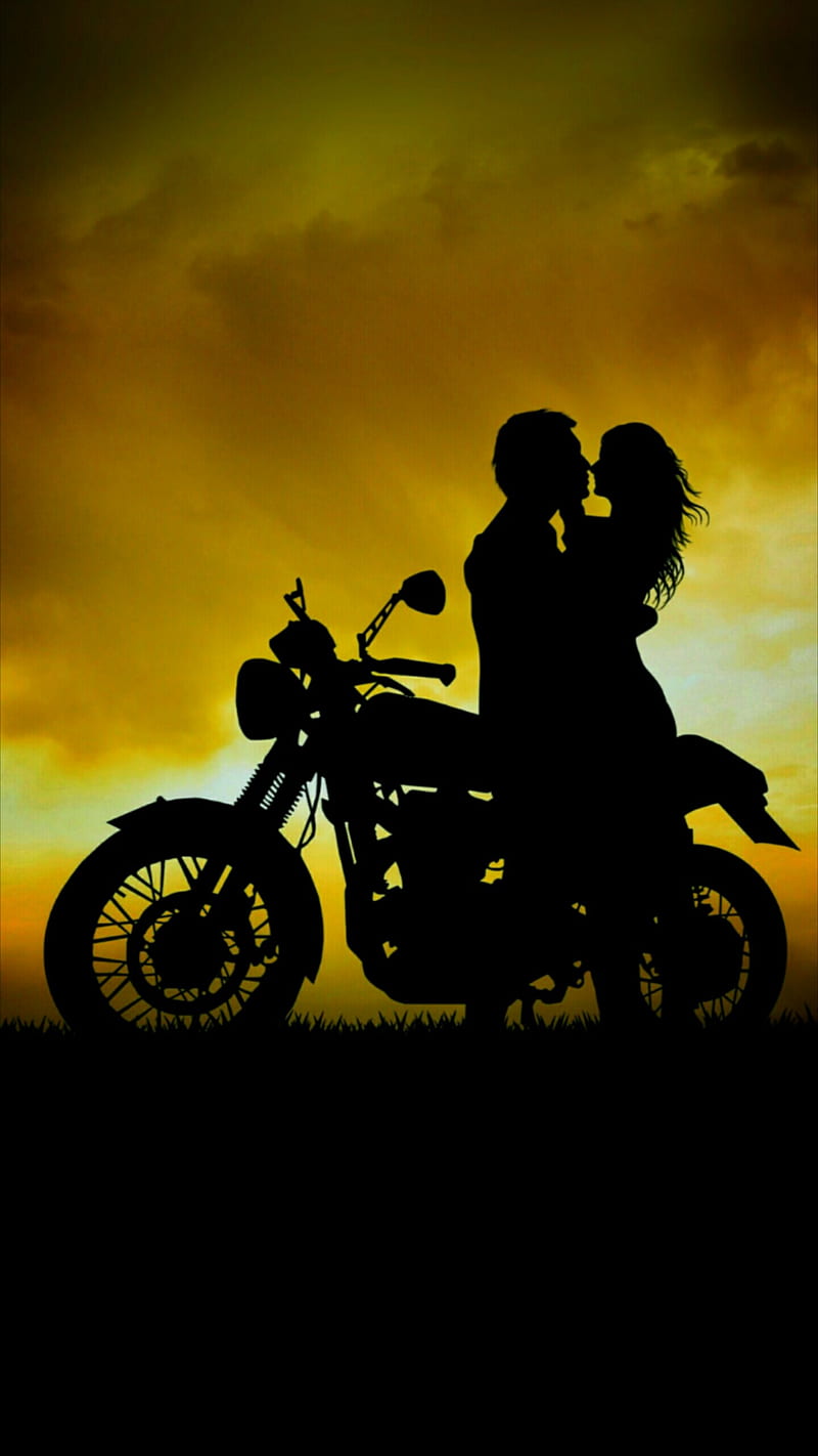 Love forever , bonito, bikes, couples, cute, dark, HD phone wallpaper
