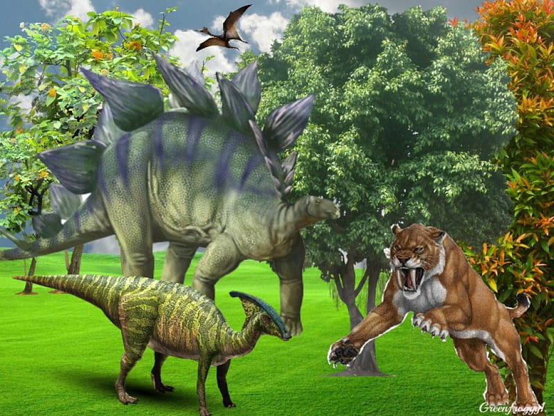 FOR DJ...''3WAGGINTAILS'' GRANDSON, DINOSAURS, TIGER, CREATION, ABSTRACT, HD wallpaper