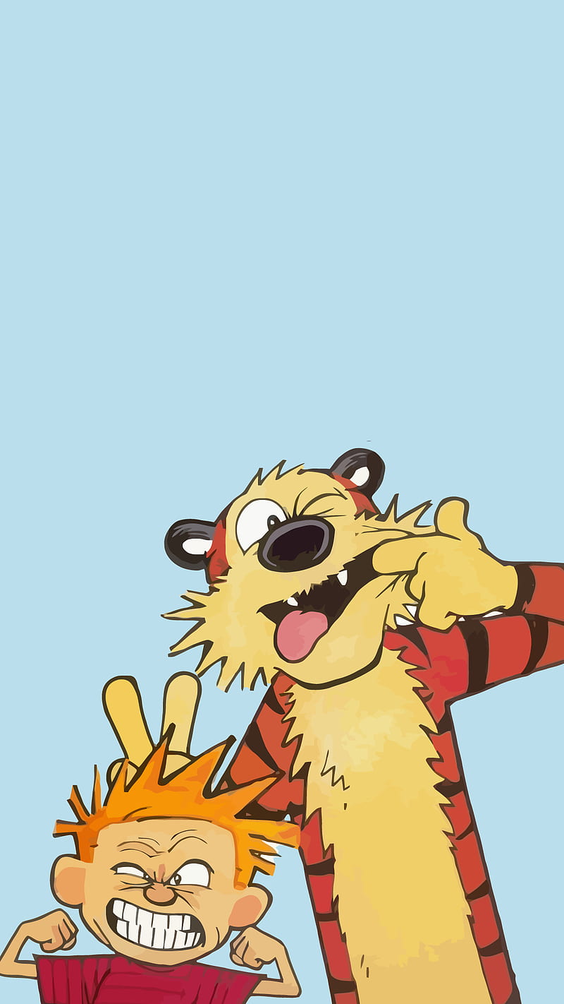 Calvin and Hobbes, cartoon, nostalgia, animation, HD phone wallpaper |  Peakpx