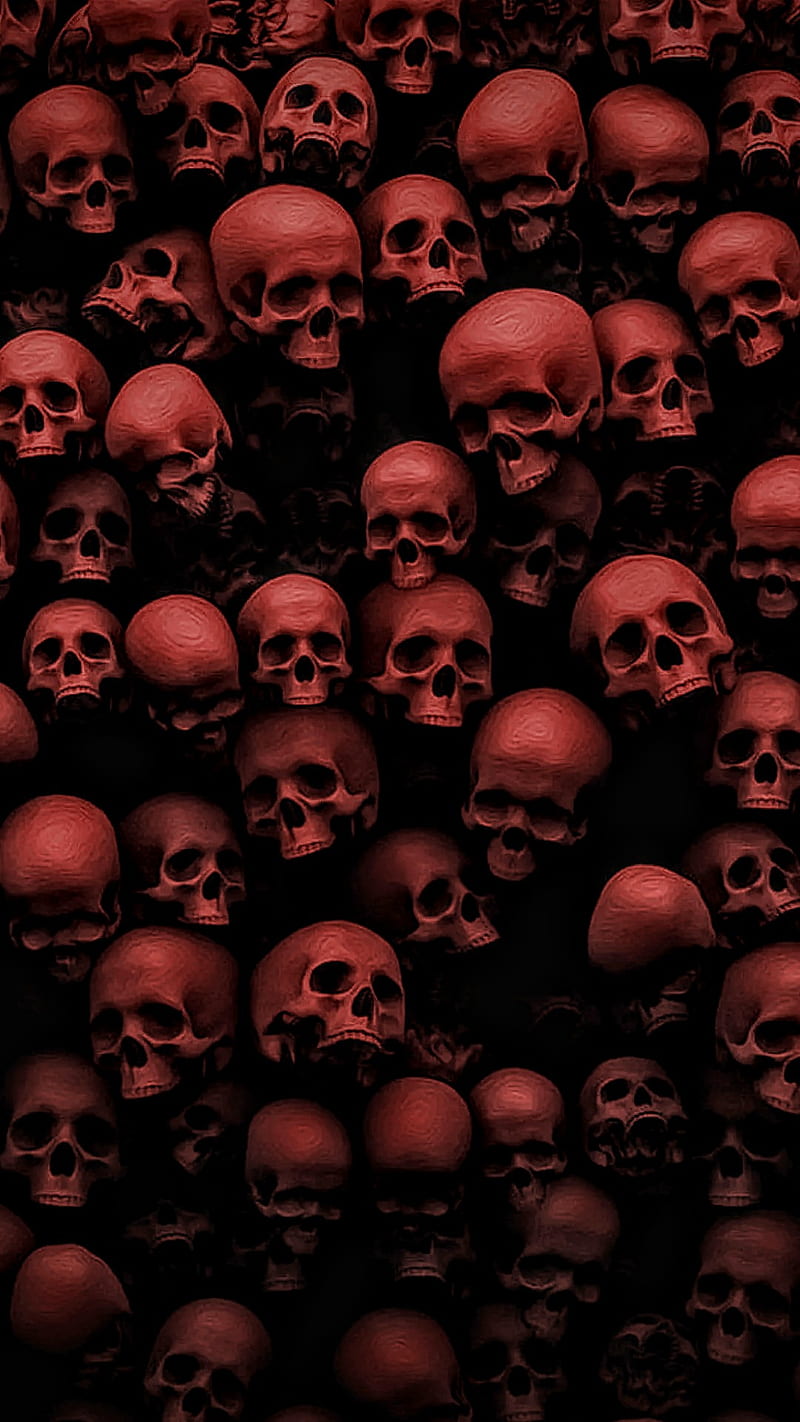 Red skull phone wallpaper  หวกะโหลก วอลเปเปอร รปภาพ