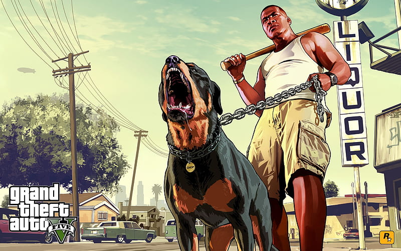franklin chop-Grand Theft Auto V GTA 5 Game, HD wallpaper
