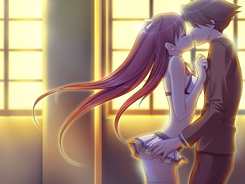 Download Boy And School Girl Kissing Love Anime Wallpaper  Wallpaperscom