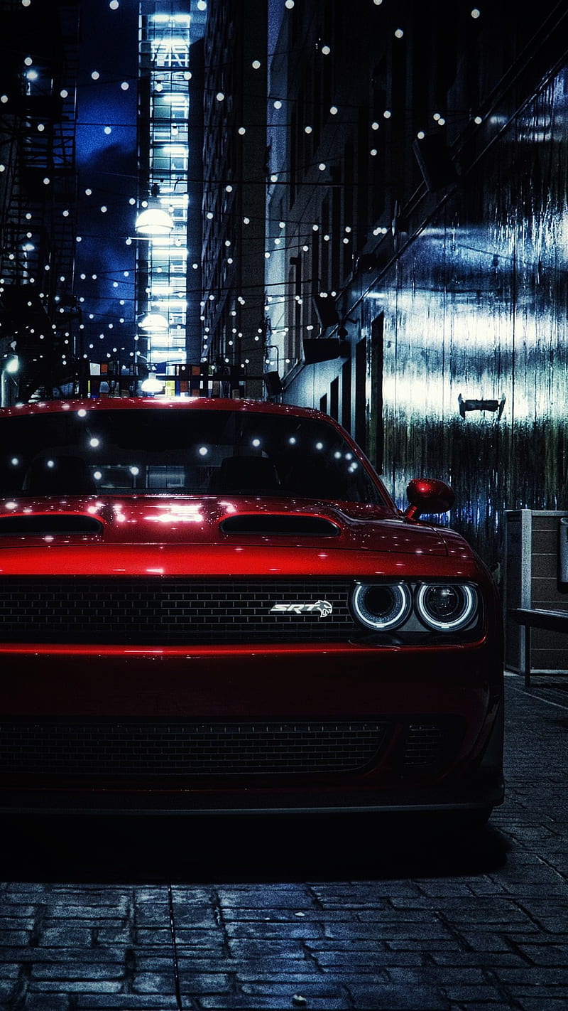 Car, dodge, charger, challenger, red, HD phone wallpaper