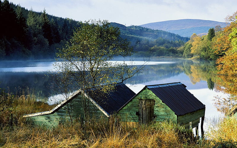Scotland - Uncle Phil Boathouse, HD wallpaper