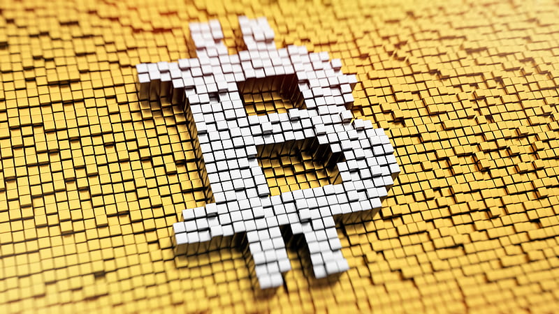 Bitcoin 3d, bitcoin, currency, logo, HD wallpaper