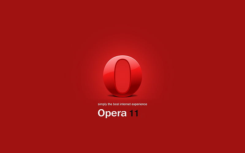 Opera 11, red, reliable, browser, computer, o, internet, fast, HD wallpaper