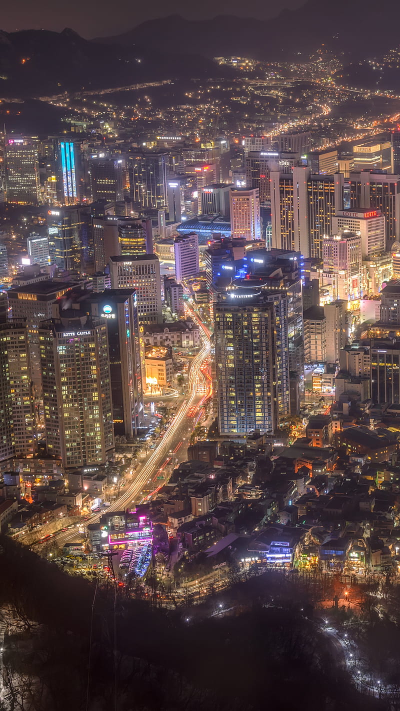 Seoul, night, cityscape, korea, megapolis, HD phone wallpaper | Peakpx