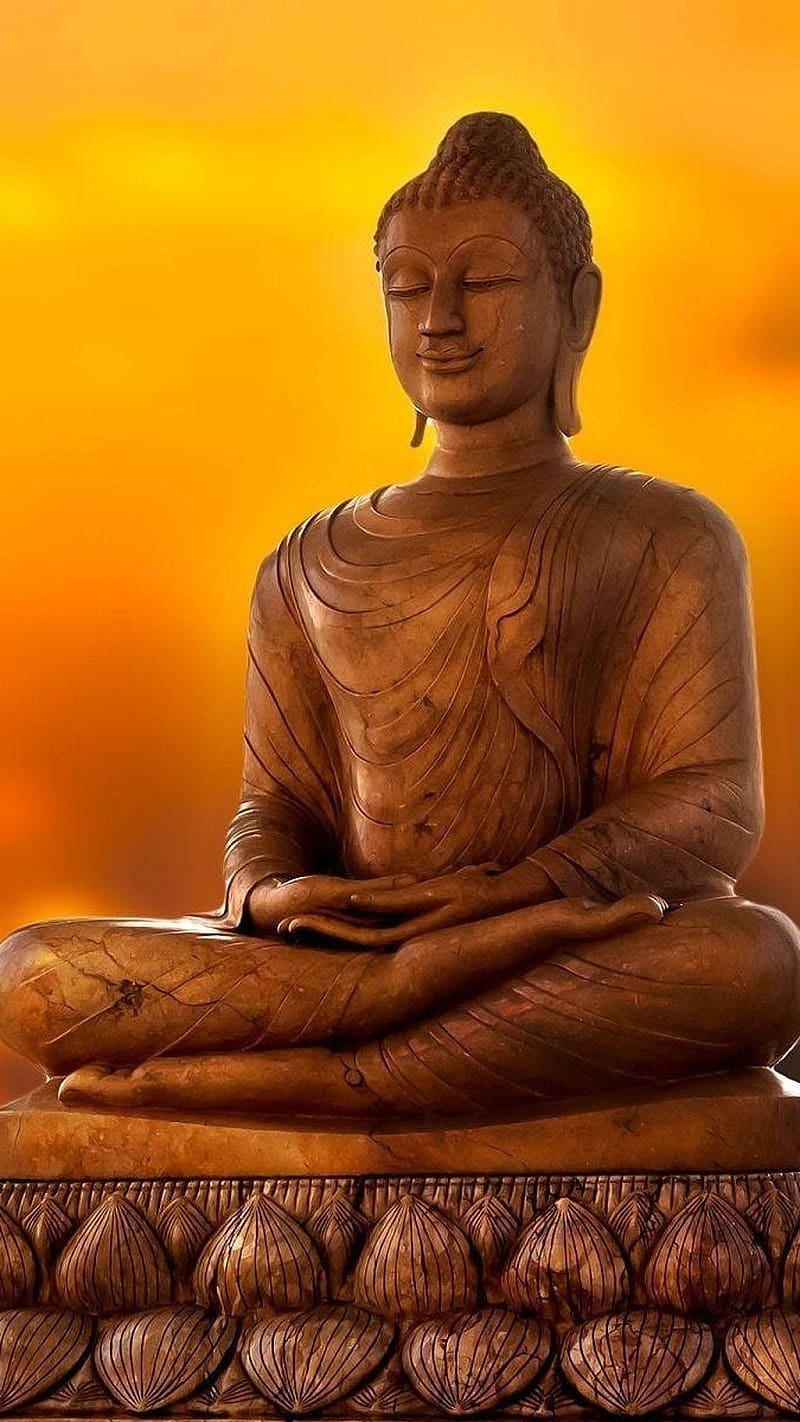 Gautam Buddha Ka, Sunset Background, siddhartha gautama, lord buddha, HD phone wallpaper
