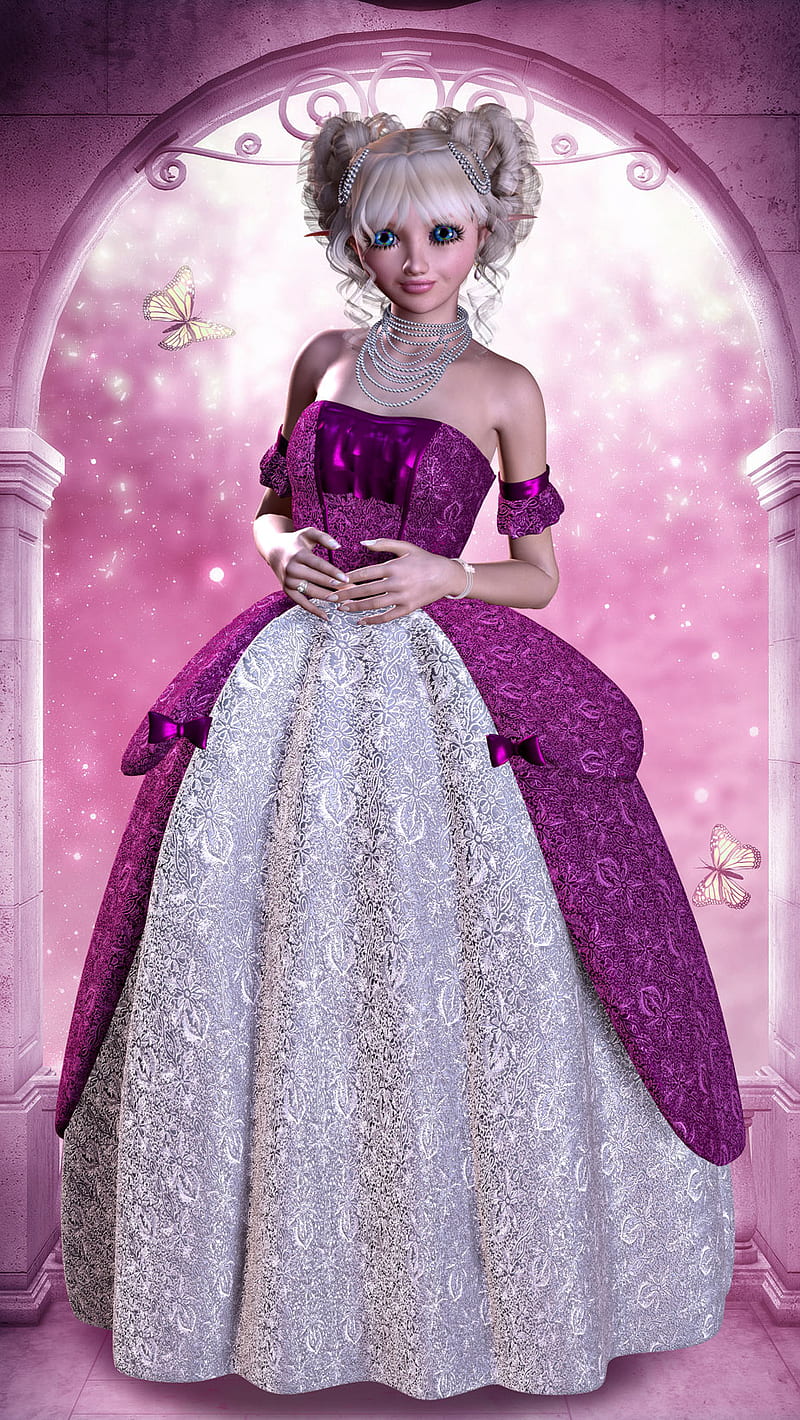 Elven Princess, cg, elf, fantasy, girl, lady, HD phone wallpaper