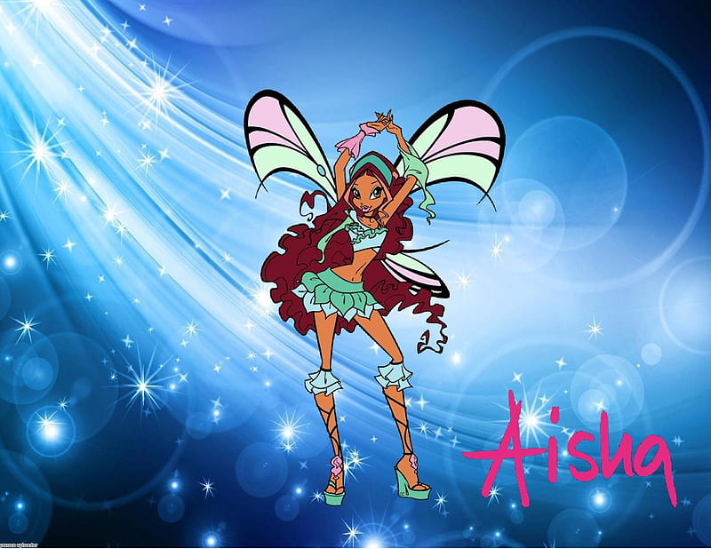 Aisha (Layla) of Andros (Tides), club, aisha, waves, Winx, layla, HD wallpaper