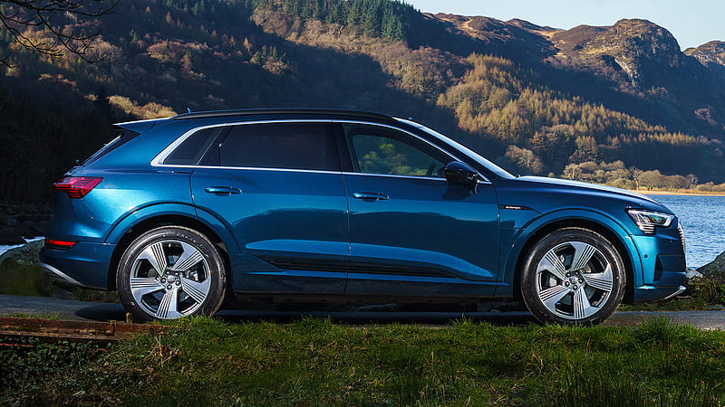Audi, Audi E-Tron, Audi e-tron, Blue Car, Car, Crossover Car, Luxury Car, Mid-Size Car, SUV, HD wallpaper