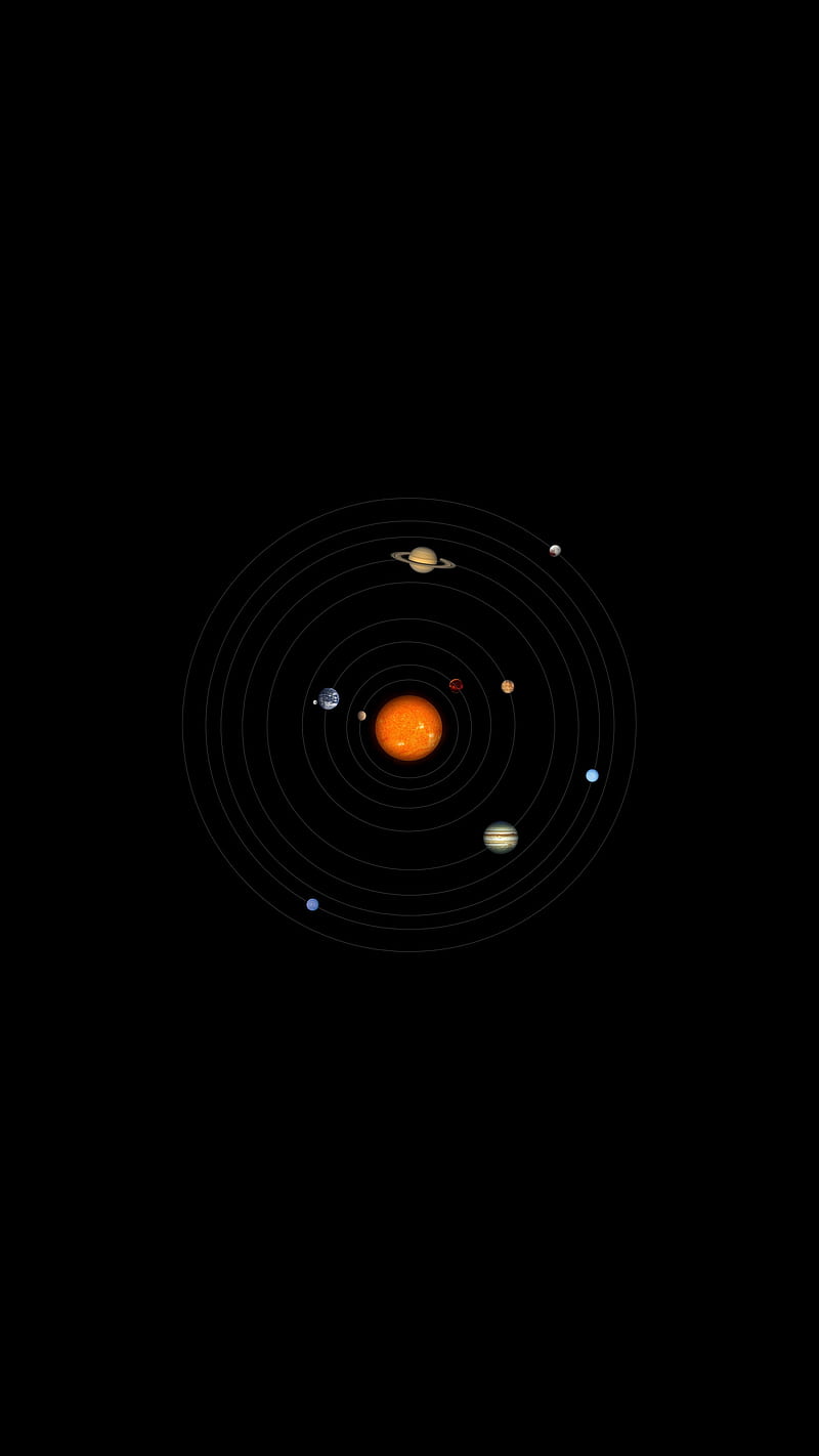 Solar System , circles, astronomy, space, planets, solar system, universe, HD phone wallpaper