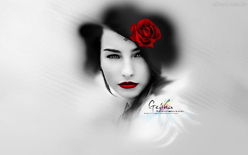 1920x1080px 1080p Free Download Rose Lady Graphy Color Splash Girl Bonito Face Art 5234