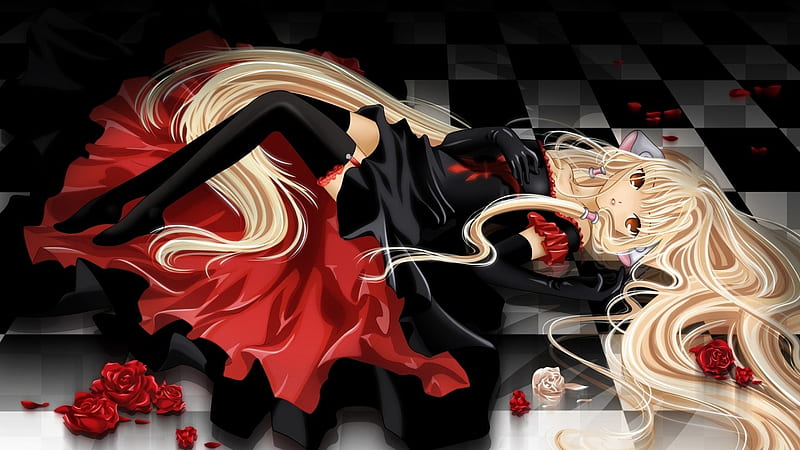 •ღ✿ღ•, art, anime girl, lay, anime, HD wallpaper •ღ✿ღ•, art, anime girl, lay, anime, HD wallpaper