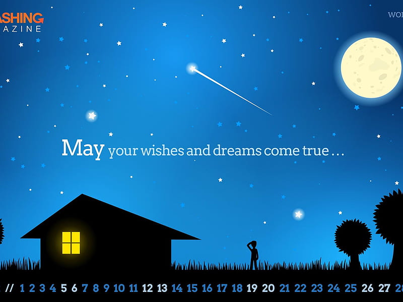 wishing on a star-May 2012 calendar, HD wallpaper