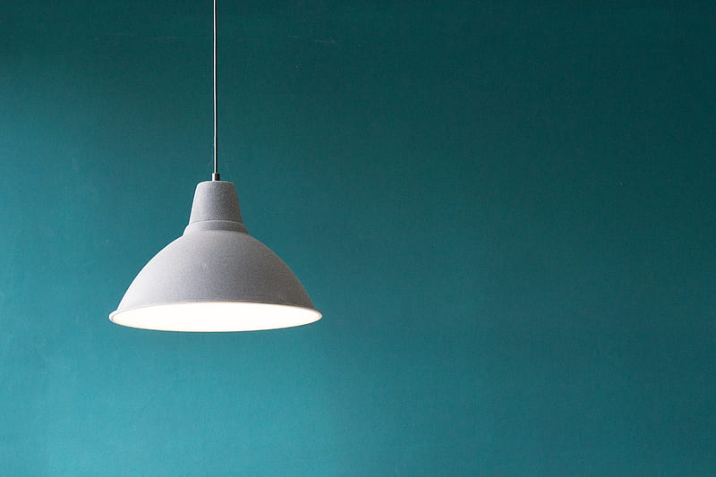 white pendant lamp, HD wallpaper