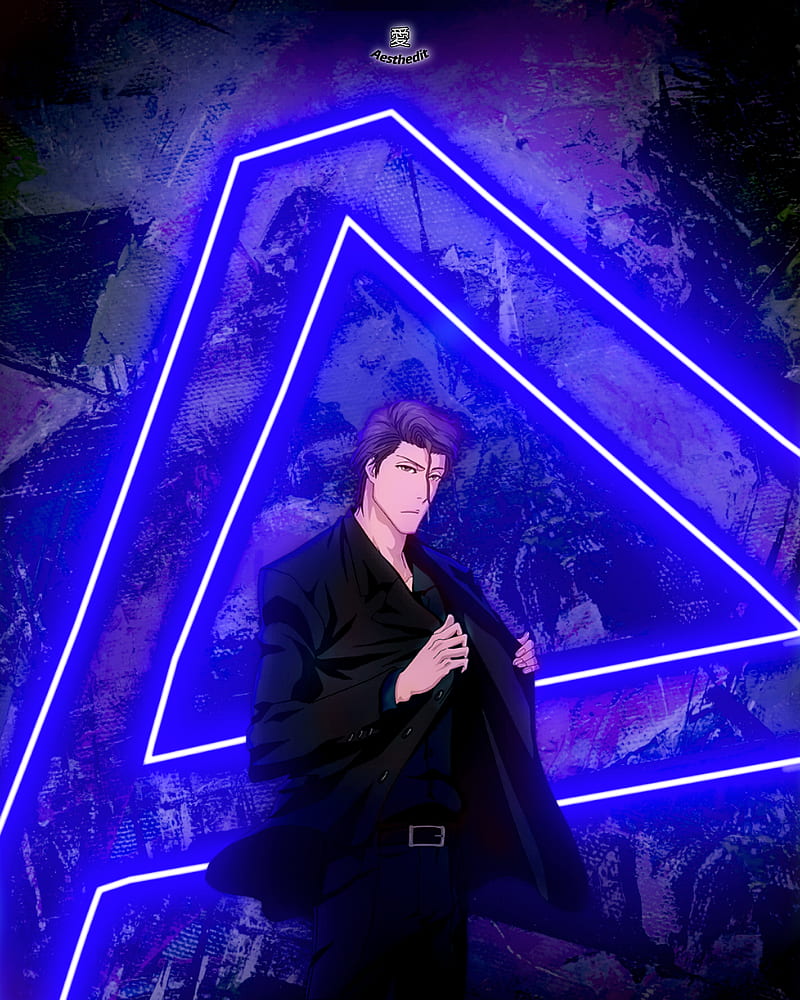 Sosuke Aizen Bleach, aesthetic, anime, neon, otaku, shounen, sosuke aizen,  weeb, HD phone wallpaper | Peakpx