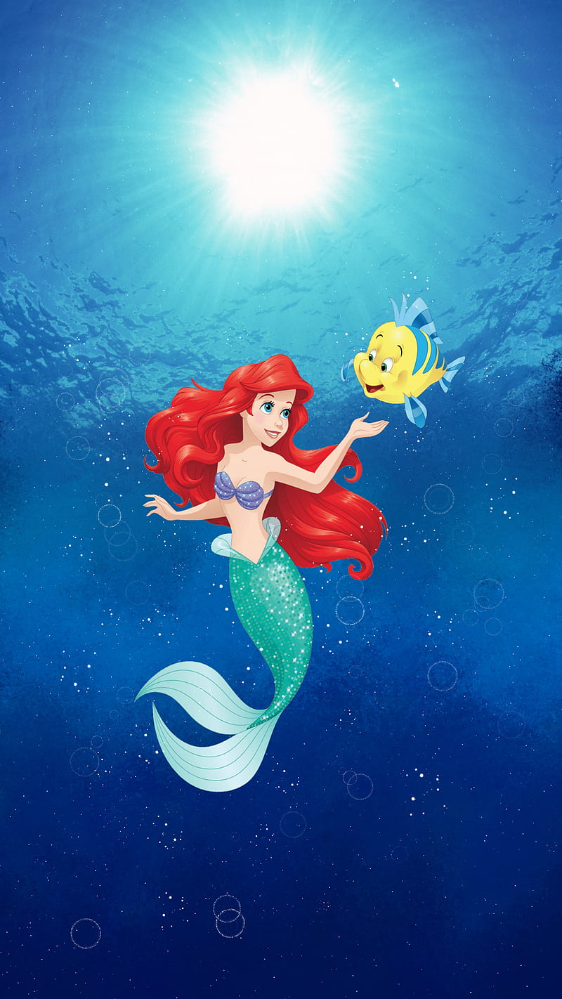 Ariel Little Mermaid, ariel, deep, disney, linguado, little, mermaid,  ocean, HD phone wallpaper | Peakpx
