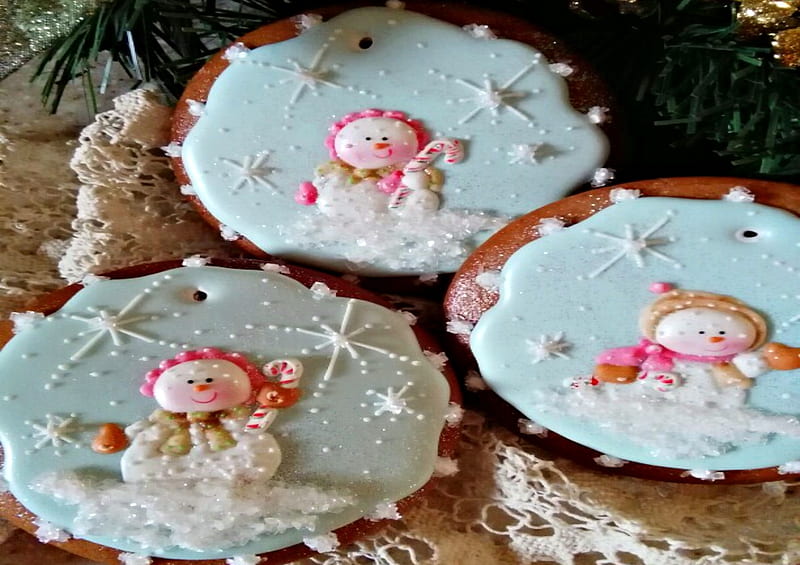Snowman Cookies, White, graphy, Pink, Cookies, HD wallpaper Snowman Cookies, White, graphy, Pink, Cookies, HD wallpaper