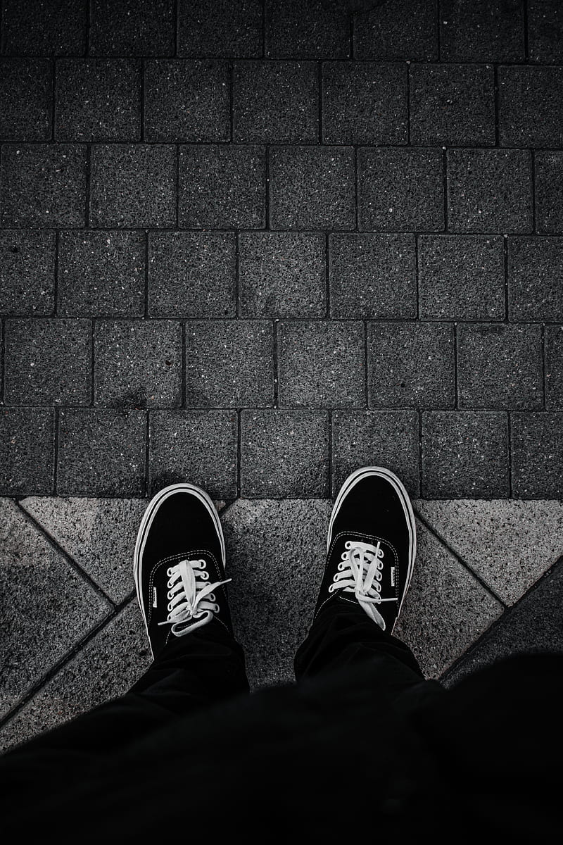 Legs, sneakers, tiles, gray, HD phone wallpaper | Peakpx