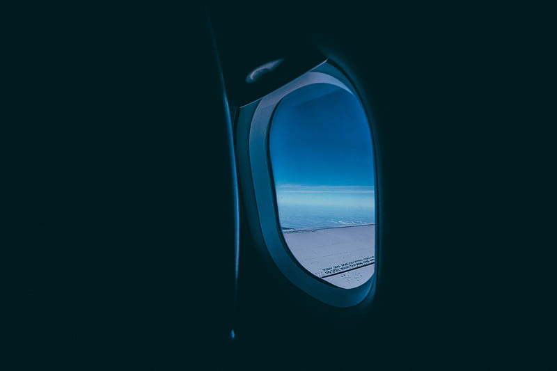 porthole, airplane window, window, flight, plane, HD wallpaper