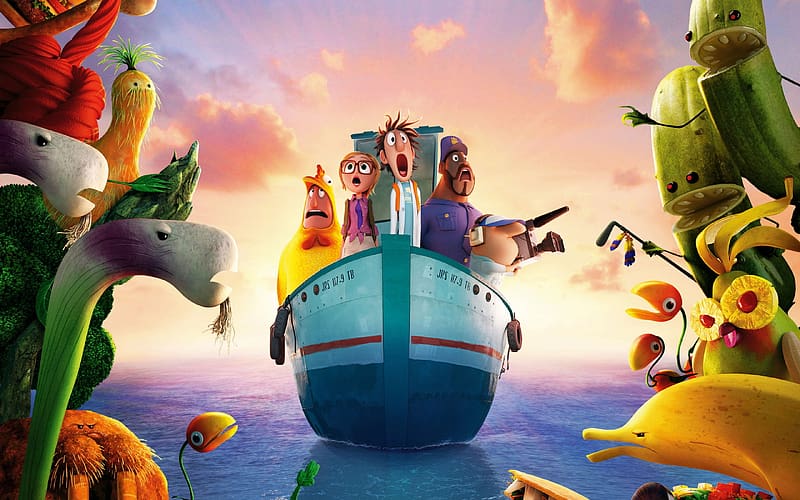 Movie, Cloudy With A Chance Of Meatballs, Cloudy With A Chance Of Meatballs 2, HD wallpaper