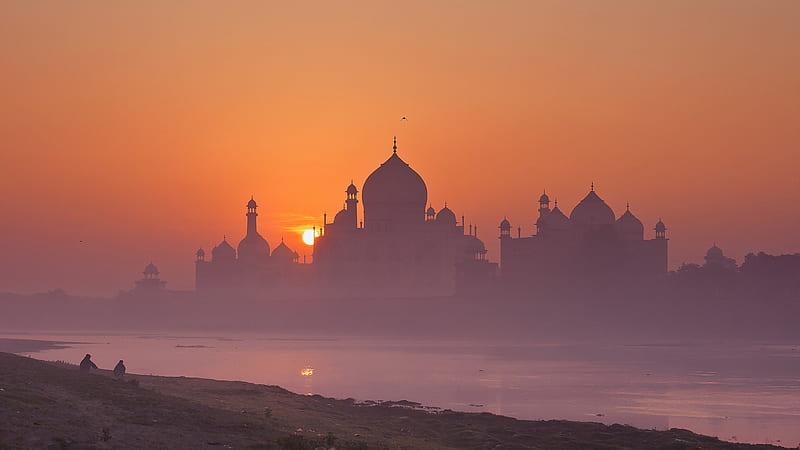 Taj Mahal Agra India Palace During Sunset Travel, HD wallpaper