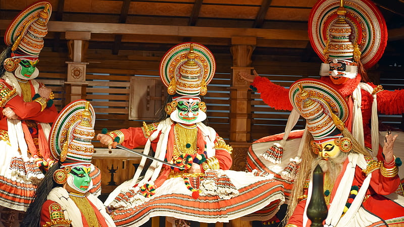 Kathakali Dance Performing Kerala India 2022 Bing, HD wallpaper