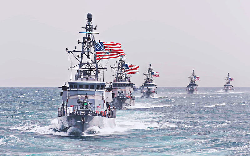 USS Hurricane, PC-3, USS Typhoon, PC-5, patrol ships, United States Navy, US army, battleship, US Navy, Cyclone-class, HD wallpaper