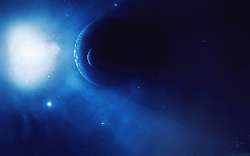 white star-Magical space graphy, HD wallpaper