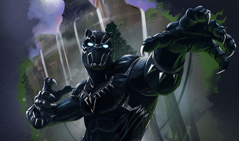 Black Panther Key Art, black-panther, movies, artwork, artist, artstation, HD wallpaper