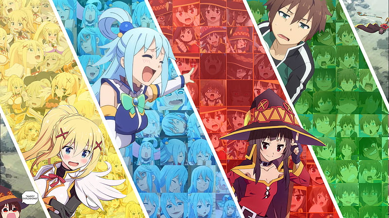 Download Enjoy the adventures of Kazuma, Aqua and the gang as they explore  KonoSuba! Wallpaper